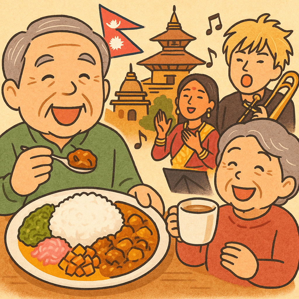 春の雲原で、ネパールの味と音楽に出会う一日。