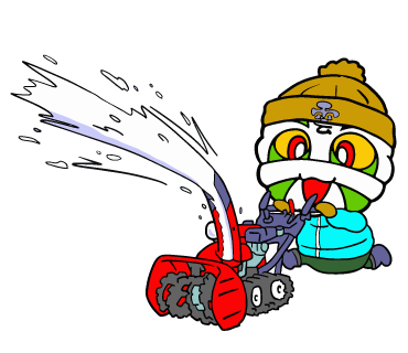 降った　積もった　このまま雪は来年まで残りそう