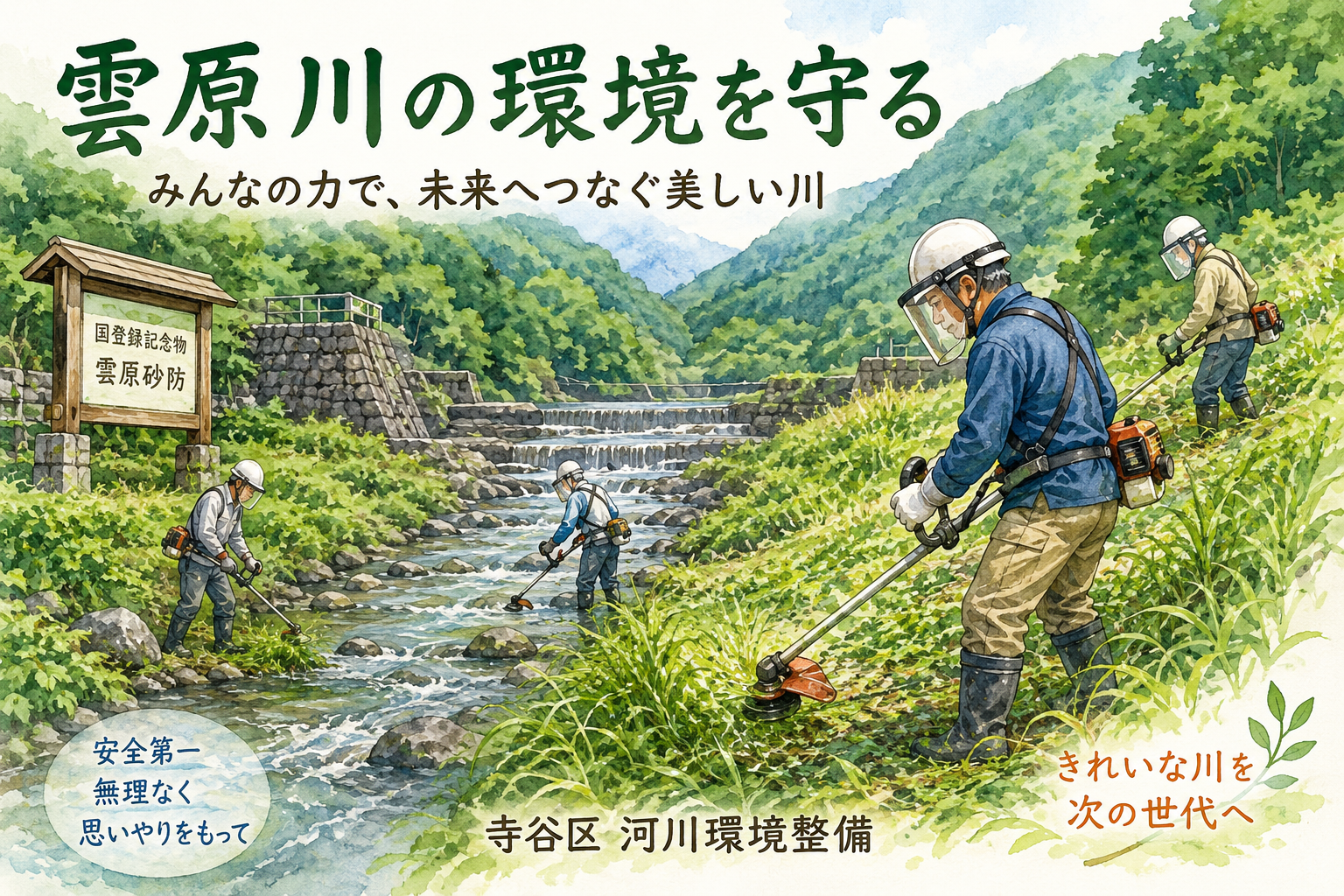 雲原川の環境を守る―寺谷区河川環境整備を実施しました